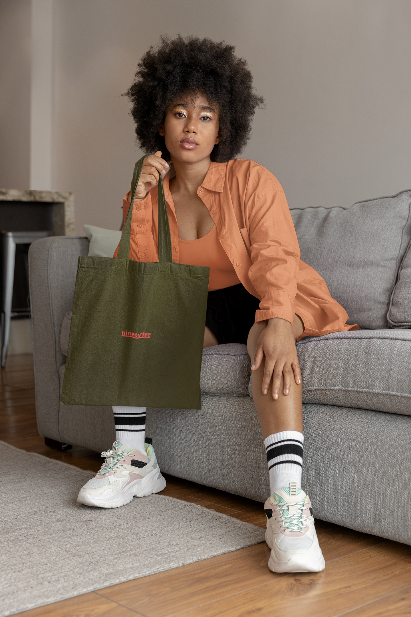 Embroidered NinetyFive Tote Bag